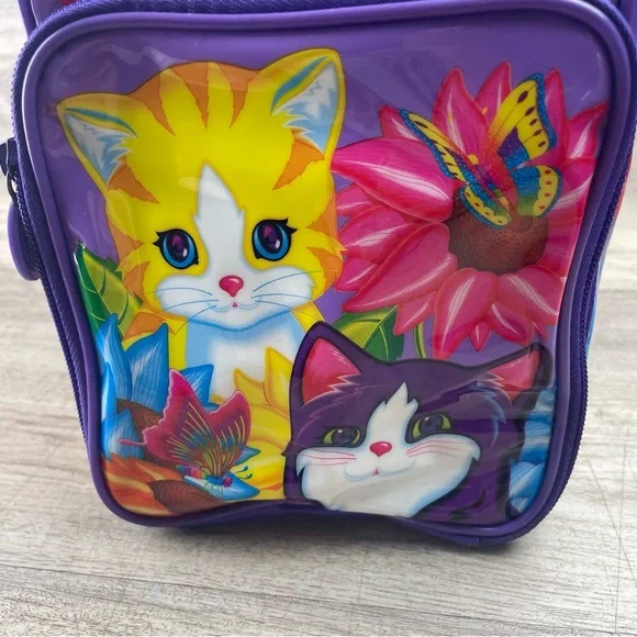 Vintage Lisa Frank Lunch Bag Kitten Sunflower Yellow Cat 1990s